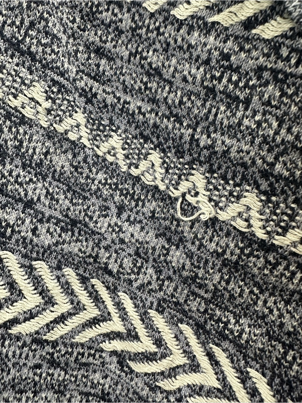 Lucky Brand Blue & White Geometric Open-Front Cardigan | Women’s Small/Medium - Picture 4 of 5